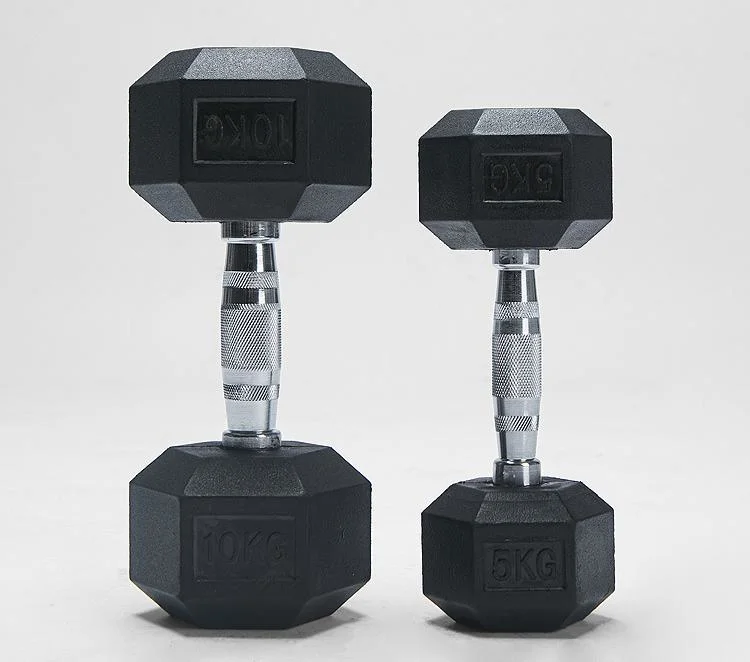 Dumbbell Weights Good Sell Rubber Hex Dumbbell Professional Dumbbells