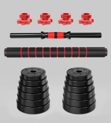 Home Gym Fitness Zement 10–40 kg verstellbares Langhantel-Hantel-Set für Gewichtheben, freies Gewicht