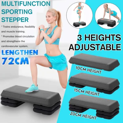 Fitness Aerobic Step 3 Level verstellbare rutschfeste Cardio Yoga Pedal Stepper Gym Workout Übung Fitness Aerobic Step Ausrüstung